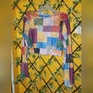 Beautiful blouse colorblock Size Large